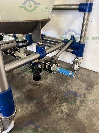 Used QVF 50 Liter Glass Reactor / Mobile Gas Scrubber w/ Coil Condenser