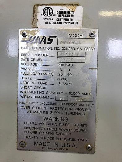 Used 2007 HAAS Mini Mill