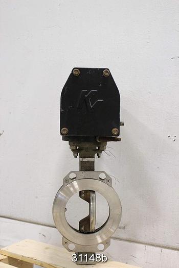 Used Keystone P-370 6" Air Operated Butterfly Valve #31148