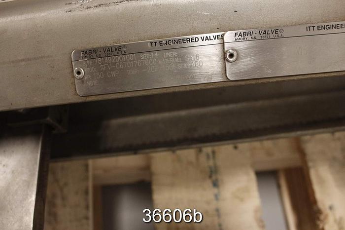 Used Fabri 14" Hand Operated Knife Gate Valve #36606