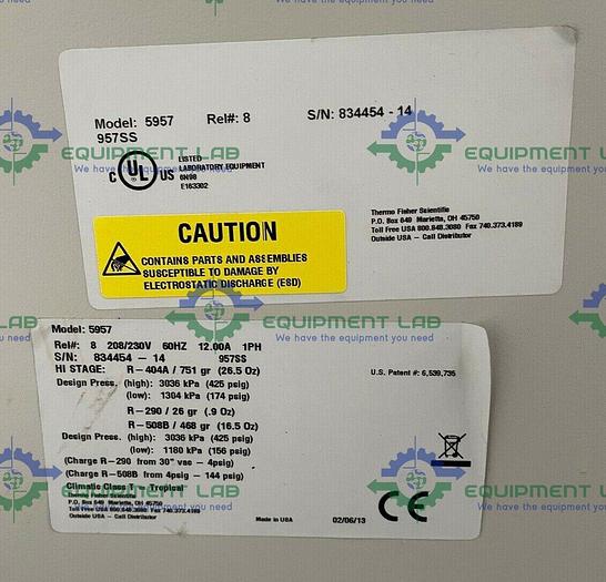 Used Thermo Scientific 900 Series 5957 -86C Ultra-Low Freezer 23 Cu Ft
