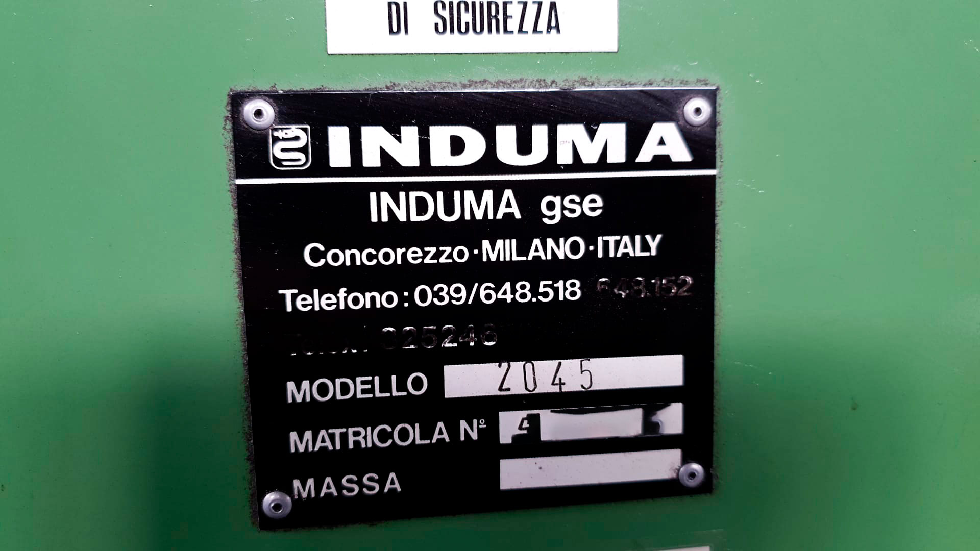 Used Induma 2045 - Milling Machine - 1988