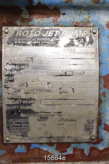 Used Rotojet High Pressure Pump RGB 266 Pump, 2x2x66 #15884