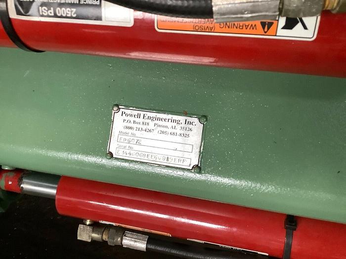 Used 72" POWELL MDL. EP6072 SHAFTLESS UNWIND STAND 60" DIAMETER WITH EDGE GUIDE