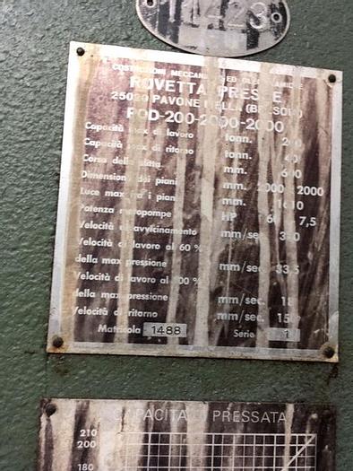 Usato ROVETTA 200 ton