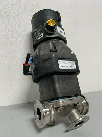 Used ITT Sherotec 4-way 316L Valve w/ 2" & 1" Sanitary Fittings w/ Position Monitor