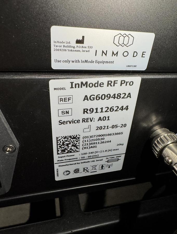 Used 2021 Inmode Morpheus 8 Face and Body Hand Pieces