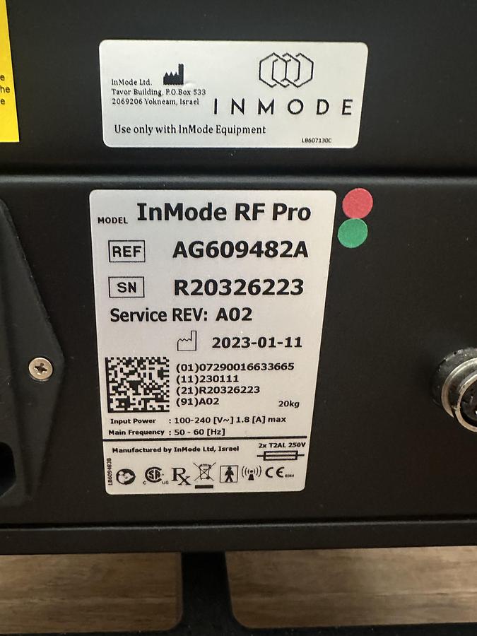 Used 2023 Inmode RF PRO Morpheus 8 Face and Body Hand Pieces