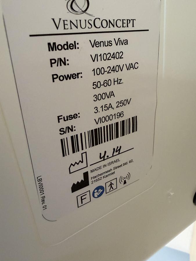 Used 2014 Venus Concepts Viva RF Microneedling