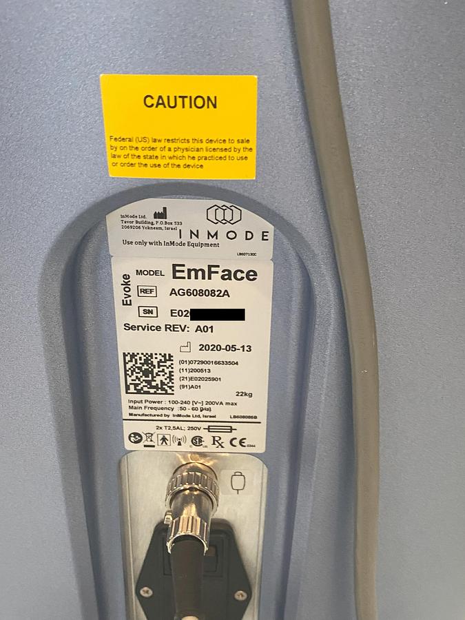 Used 2020 Inmode Evoke EmFace