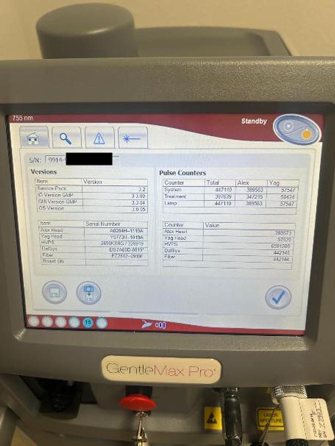 Used 2019 Candela Gentlemax Pro- Standard and Vascular Delivery Systems