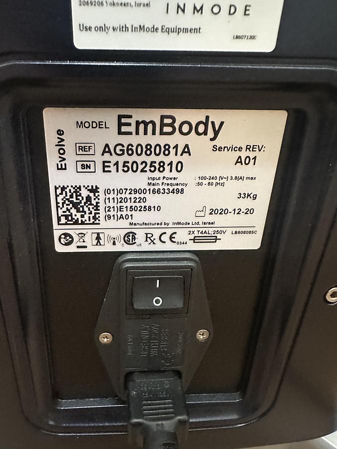 Used 2020 Inmode Embody Evolve (Transform and Tone)