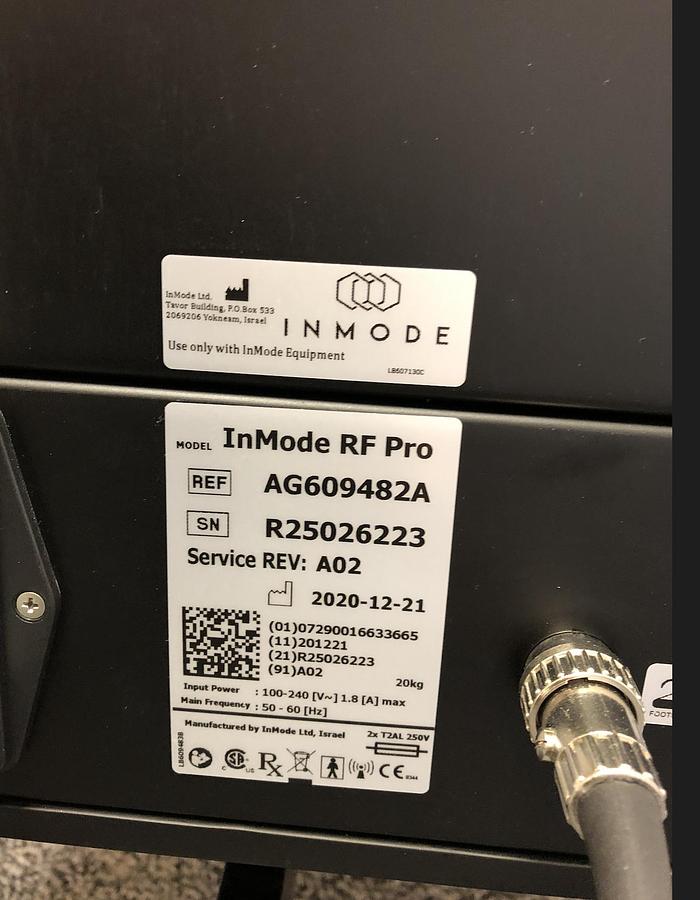 Used 2020 Inmode RF PRO Morpheus 8 Face and Body Hand Pieces