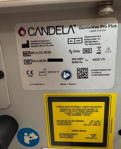 Used 2023 Candela Gentlemax Pro PLUS