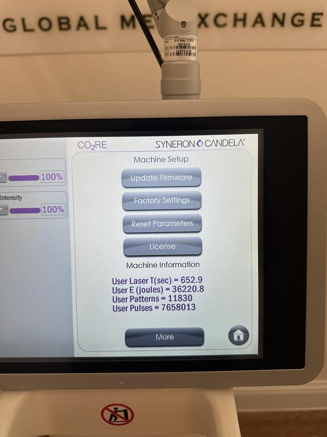 Used 2018 Syneron Candela CO2RE- Silver, Gold and Purple Lens Fully Loaded