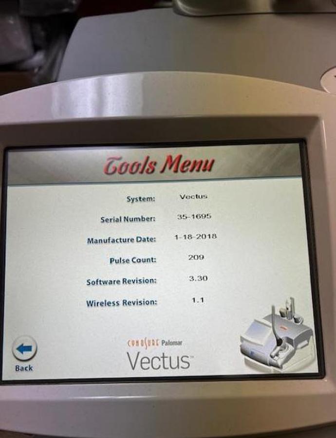 Used 2017 Cynosure Vectus- LOW SHOTS