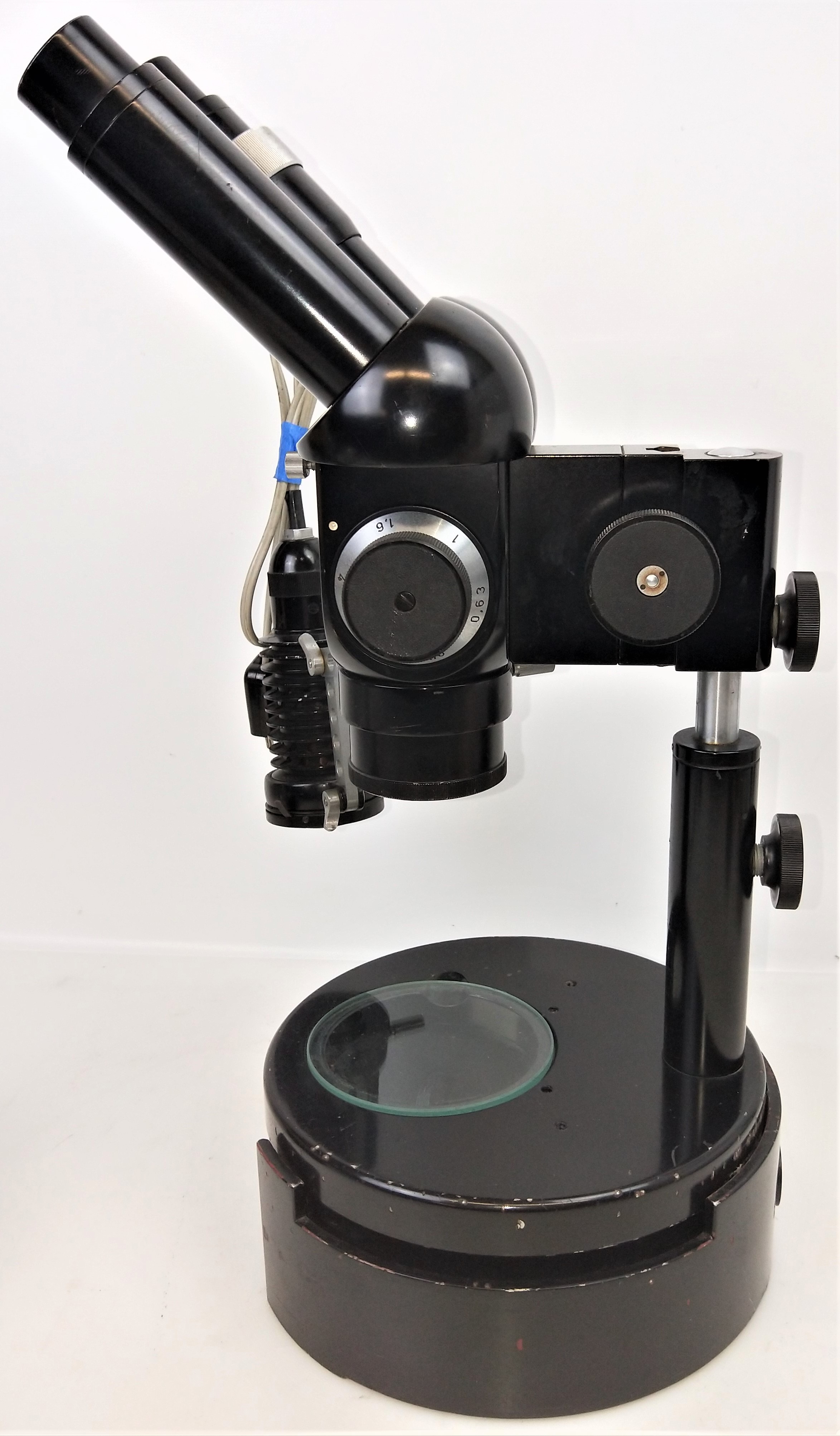 Used International Binocular Stereo Microscope with Variable Transformer and Lamp - 7.56X to 48X