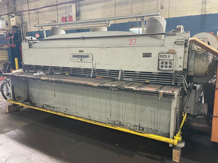 Used 12' x 1/4" CINCINNATI-INC "1812" MECHANICAL POWER SQUARING SHEAR