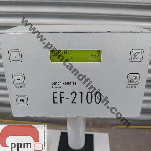 Used Eurofold Multigraf 235 Paper Folder With Foldmaster Stream Delivery & EF 2100 Batch Counter