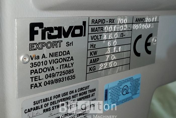 Used 2011 Fravol RX700 Used Edgebander