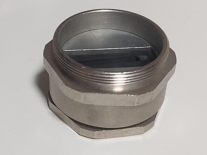 6 Stück Kabelverschraubung, MS vernickelt, Pg48  neuwertig