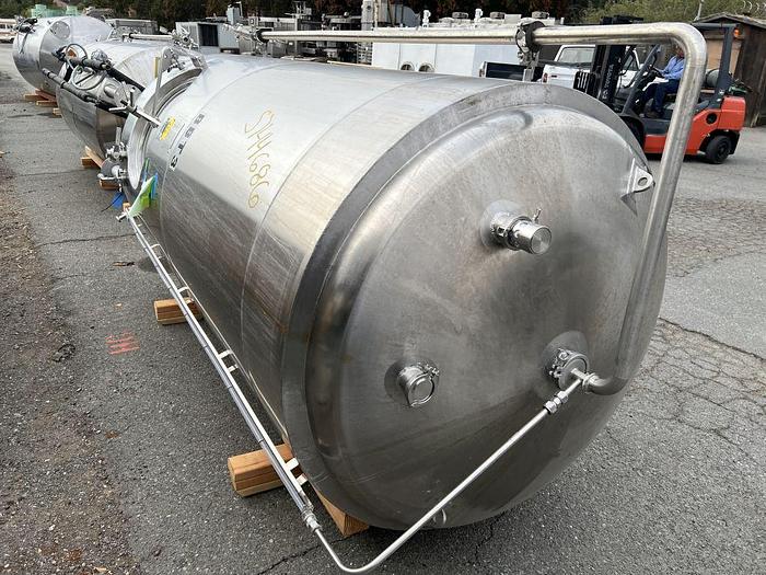 Used Tank, 775 Gallon, S/st, Jkt, 30 PSI internal, 25 BBL Brite Tank #S744686