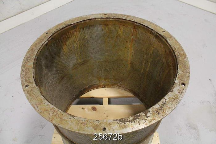 Used Black Clawson 24PSPH Pressure Screen Basket, 0.079" Holes #25672