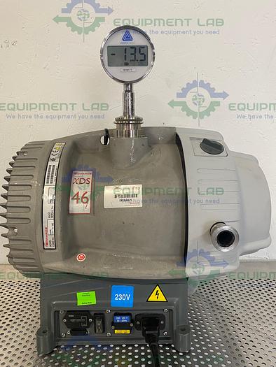 Used Edwards XDS46i Dry Scroll Vacuum Pump 23.5 CFM w/ Inlet Trap Filter & Hoses