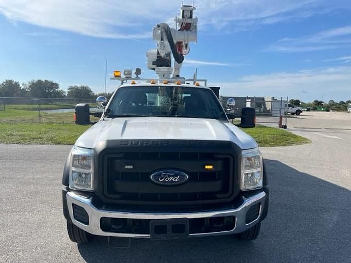 Used Altec AT40-G Bucket Boom on 2015 Ford F550 4x4 Extended Cab Utility Bucket Truck