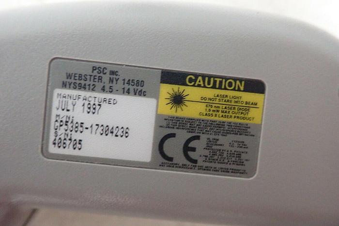 Used Lot of 3 PSC GP5385 QuickScan Laser Scanners with Stands