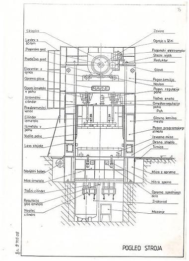 Used 1990 Ravne DE315 (2500x1400) Double crankshaft mechanical press