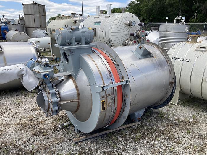 Used Carman approximately 46 cubic feet stainless steel hopper