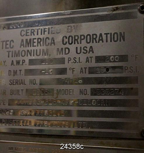 Used Memtec America 936274 Type 66MS03-316-41-D-C150CRN Filter #24358