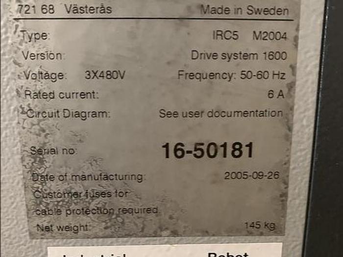Used ABB IRB 1600-5/1.45 DUAL ARM ROBOTIC CELL WITH ABB TYPE MTC 750 POSITIONER AND IRC5 CONTROLLERS