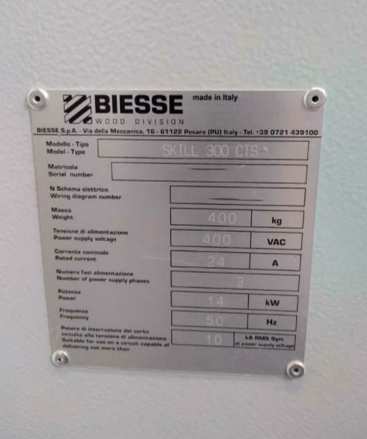 Used Biesse Skill 300 CTS - CNC Machining Center - 2011