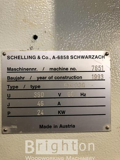 Used 1993 Schelling FW-330 used beam saw