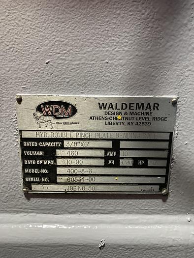 Used 2000 WDM 403-8-6  cap. 3/8" x 6'