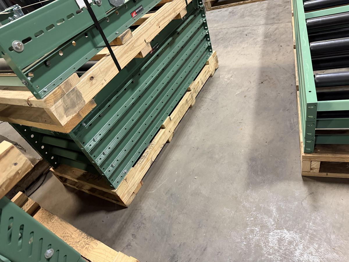 Roach Conveyors 21" x 5' with supports, rollers on 12" centers