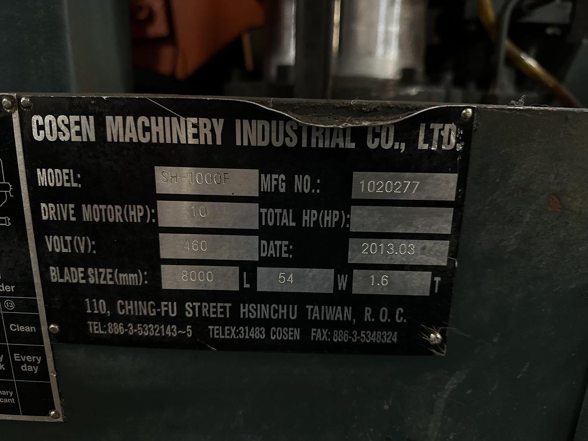 Used Cosen SH-1000F Saw