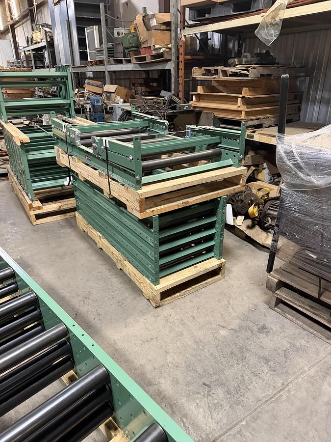 Roach Conveyors 21" x 5' with supports, rollers on 12" centers