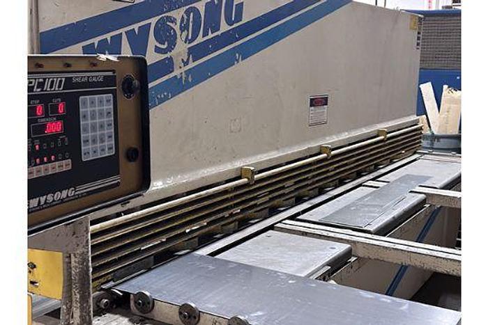 Used 1996 Wysong H-2510 Hydraulic Shear  H-2510