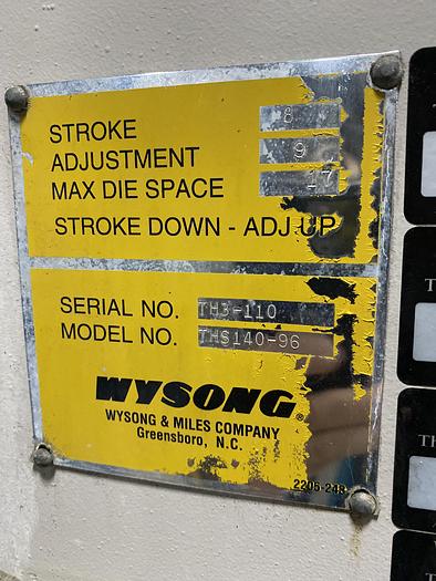 Used Wysong 140 Ton Press Brake