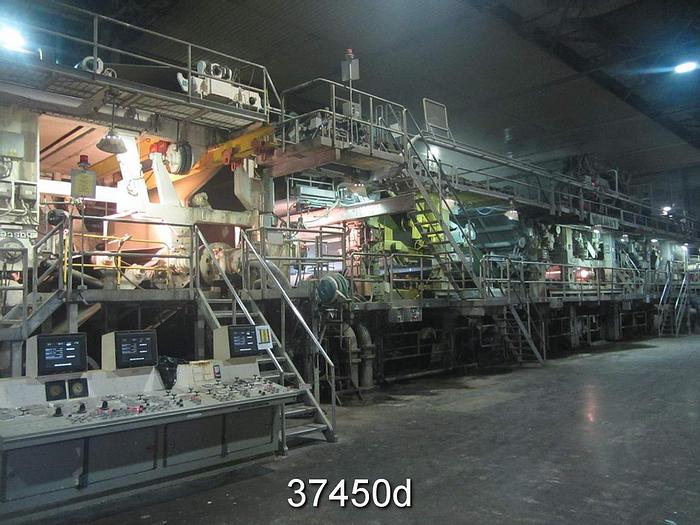 Used GL&V 132" Trim 3-Ply Fourdrinier Recycle Paperboard Machine #37450