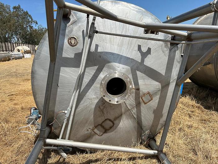 Used Tank, 2,250 Gallon, S/st, Slight Cone Bottom, Storage Tank #S744585