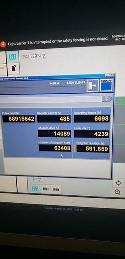 Used 2019 Trumpf 4000-Watt Fiber Laser TruDisk 4001