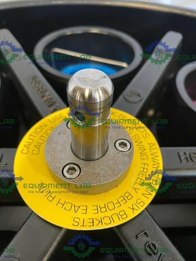 Used Sorvall  H6000A Swing Bucket Rotor 5000RPM w/ 6 1000mL Buckets and Locking Stud