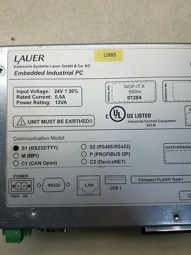 Used Lauer WOP-iT X 550tm 07284