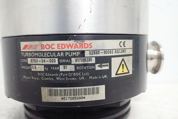 Used BOC Edwards B753-04-000 Agilent G2589-80062 Turbo Molecular Vacuum Pump