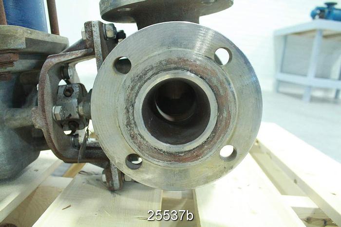Used Neles Jamesbury  3 Way Valve, 3", Body Cf8M, Cylinder Actuator, Jamesbury St 115 Mcb Cf8M #25537