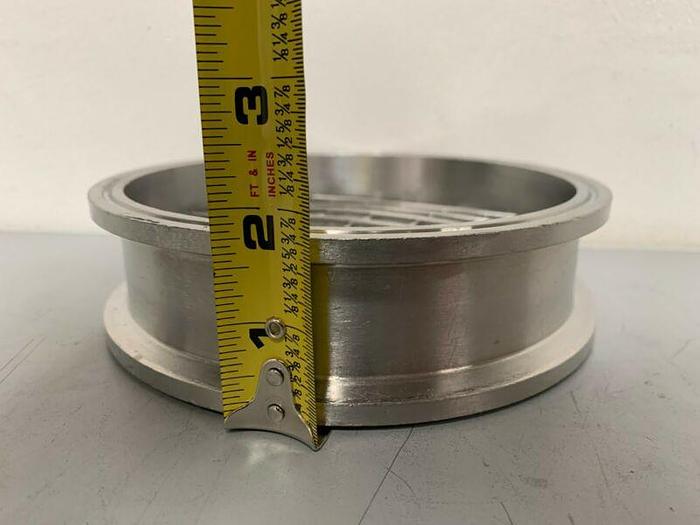 Used Stainless Steel 6.5" by 2" Sanitary Coupling w/ Mesh